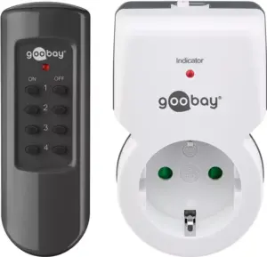 Kit priza cu telecomanda 30m 5A 1100W Goobay