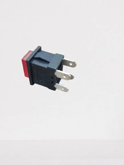 Intrerupator PUSH BUTON cu retinere 10A /250V 4 contacte rosu 22x15x31mm