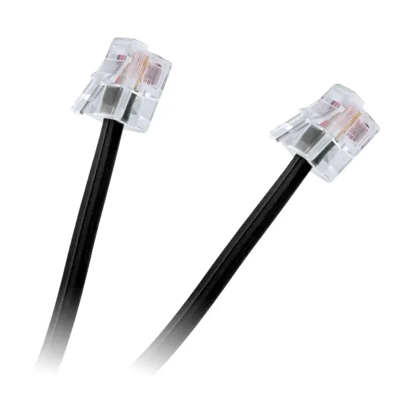 Cablu telefon 2m RJ11 negru