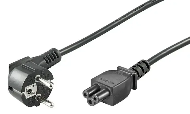 Cablu alimentare laptop 1.8m C5 la schuko 90 grade negru