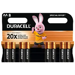 Set 8 baterii alcaline Duracell Basic R6 AA 1.5V blister AA8/LR6/MN1500