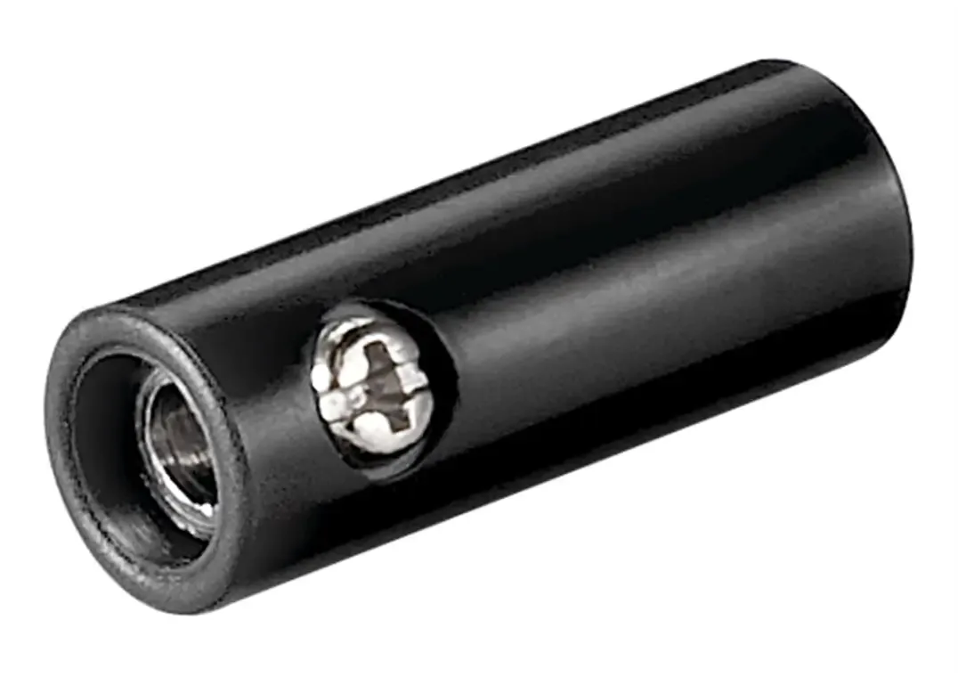 Mufa banana mama 4mm din plastic negru Goobay 11378