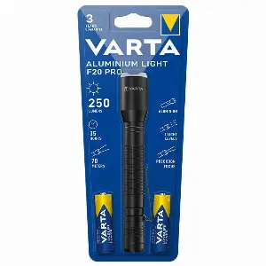 Lanterna LED Aluminium Light F20 PRO VARTA 16607 4W 250lm 2xAA incluse