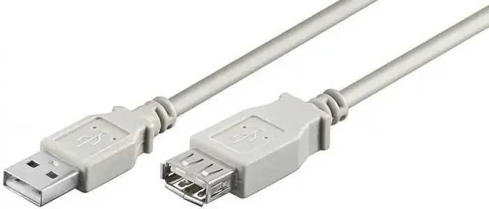 Cablu prelungitor 50cm USB-A 2.0 mama - USB-A 2.0 tata crem