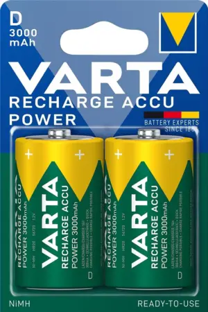 Set acumulatori Varta Ni-Mh D R20 1.2V 3000mAh Ready to use 2buc