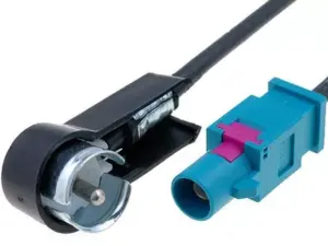 Adaptor antena radio auto FAKRA tata la ISO DIN tata 90 grade 4CarMedia ZRS-GOLFV-ISO