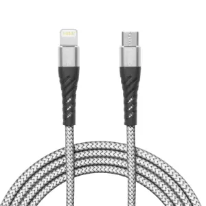 Cablu de date Apple iPhone lightning - USB Type C 1m 2A gri panzat delight