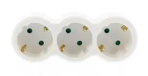Triplu Stecher cu contact protectie 3x SCHUKO Well 16A 3500W