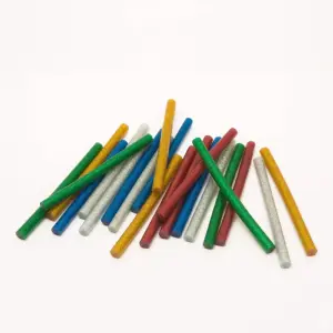 Set baton plastic termoadeziv silicon 7mm x 10cm colorat glitter stralucitor 20buc HANDY