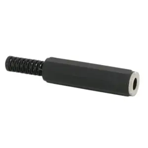 Mufa JACK stereo 6.3 mm mama cu protectie cablu