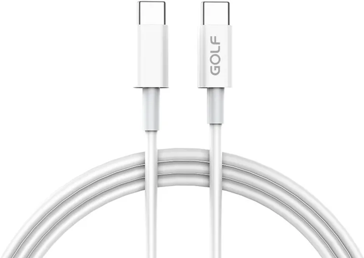 Cablu USB tip C la USB tip C 1m Golf Data Sync TPE PD 65W Quick Charge alb GC-81c A0115916