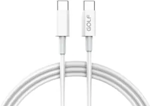 Cablu USB tip C la USB tip C 1m Golf Data Sync TPE PD 65W Quick Charge alb GC-81c A0115916
