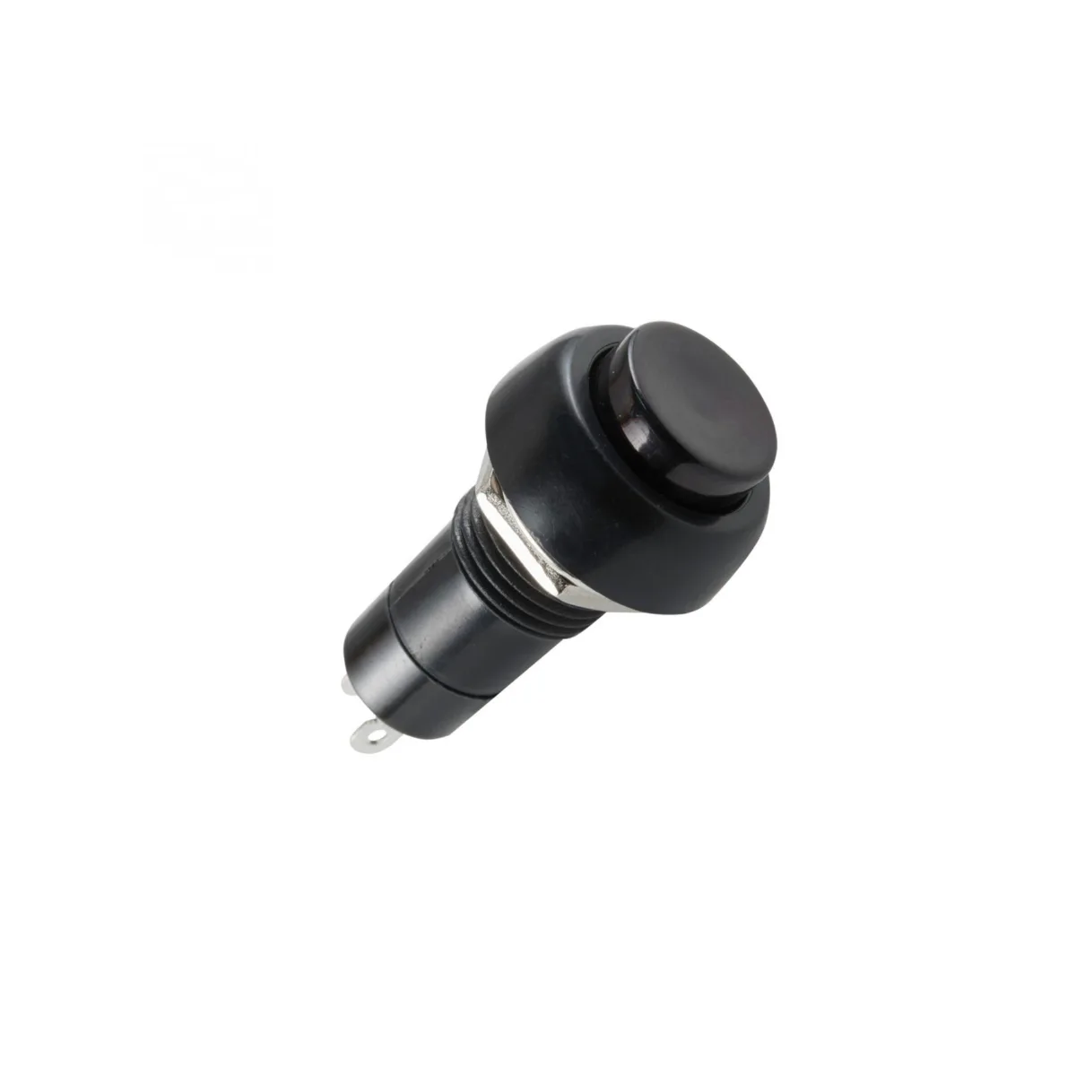 Buton intrerupator OFF-(ON) fara retinere 250V/3A negru incastrabil 12mm HOME