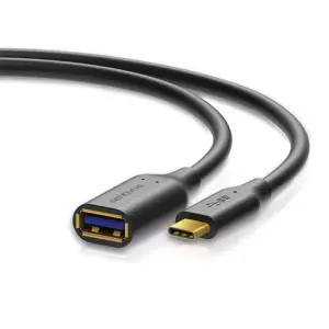 Cablu USB 3.0 OTG type C tata - A mama 10cm negru SENTIVUS SE-U309-010