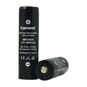 Acumulator 18650 LI-ION 3.7V 2500mAh 20A terminal cu varf KEEPOWER NH1825