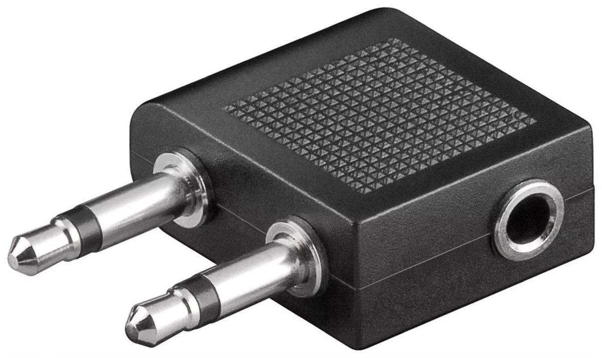 Adaptor Jack de casti 3.5 mm pentru avion Goobay