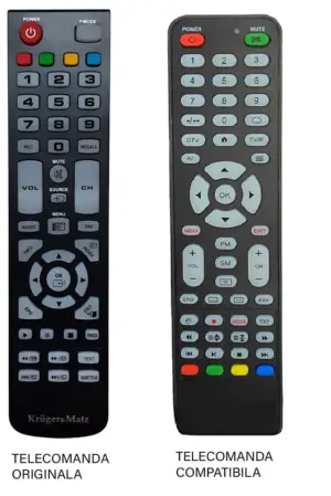 Telecomanda inlocuitoare compatibila TV Kruger&Matz KM0232 /KM0248 /KM0250 /KM0255UHD /KM0265UHD cod ER 9448 (448)