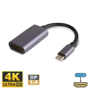 Cablu adaptor USB-C la HDMI v1.4 4K 30Hz 16cm delight 20338