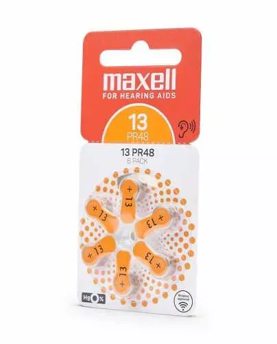 Baterii pentru aparat auditiv Maxell PR48 ZA13 6buc/blister