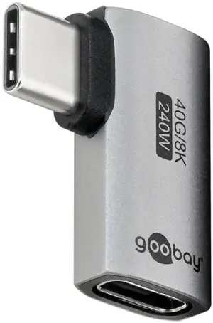 Adaptor USB-C mama - USB-C tata orizontal 90 Thunderbolt3/4 Goobay 74441
