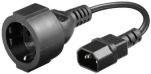 Cablu adaptor UPS-priza IEC320C14 la Schuko mama 23cm Goobay