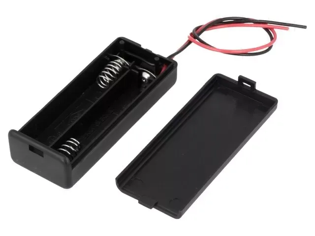 Suport baterii 2x AAA montare cu capac terminal cabluri 150mm COMF SBH-421-1A