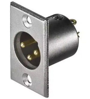 Mufa XLR tata 3 pini panou Goobay