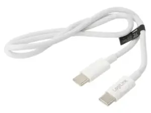 Cablu USB 2.0 C - USB C 0.5m 3A 60W alb 480Mbps date /incarcare Logilink CU0340