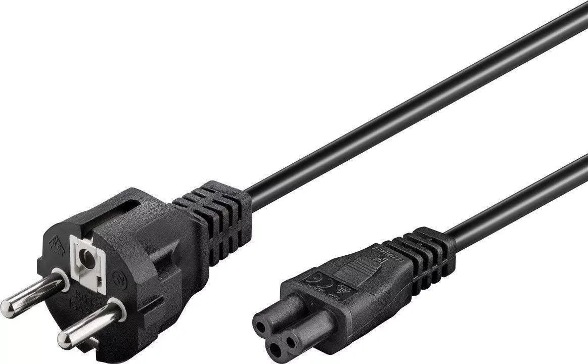 Cablu de alimentare 1.8m conector tip F CEE 7/7 la priza C5 10A laptop Goobay
