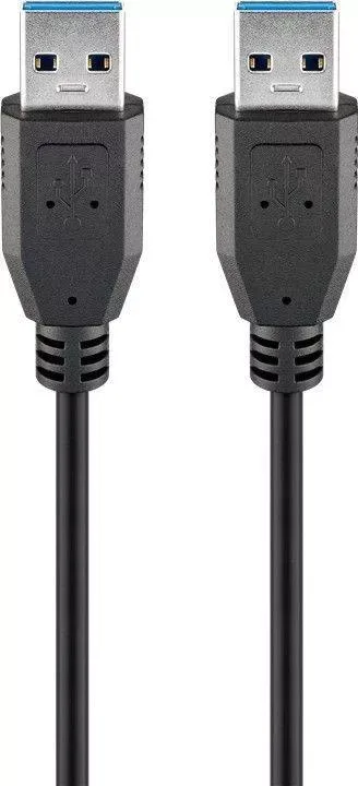 Cablu USB 3.0 5m USB A tata - USB A tata SuperSpeed 5Gbit/s negru Goobay