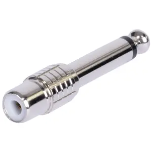 Adaptor JACK 6.35 mm tata - RCA mama MONO metal BST 18-5584