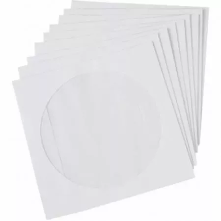 Plicuri CD /DVD din hartie alba 100buc/set