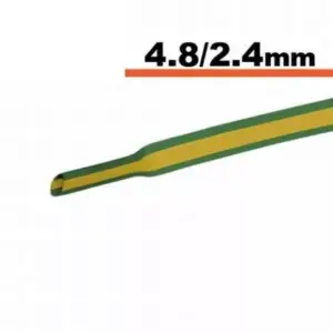Tub termocontractibil galben verde 4.8mm/ 2.4mm 50cm
