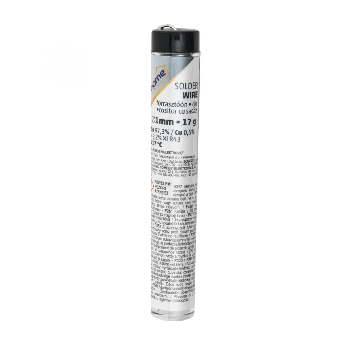 Fudor 17gr cositor de lipit fara plumb 1mm Sn97.3/Cu0.5%/sacaz2.2% HOME