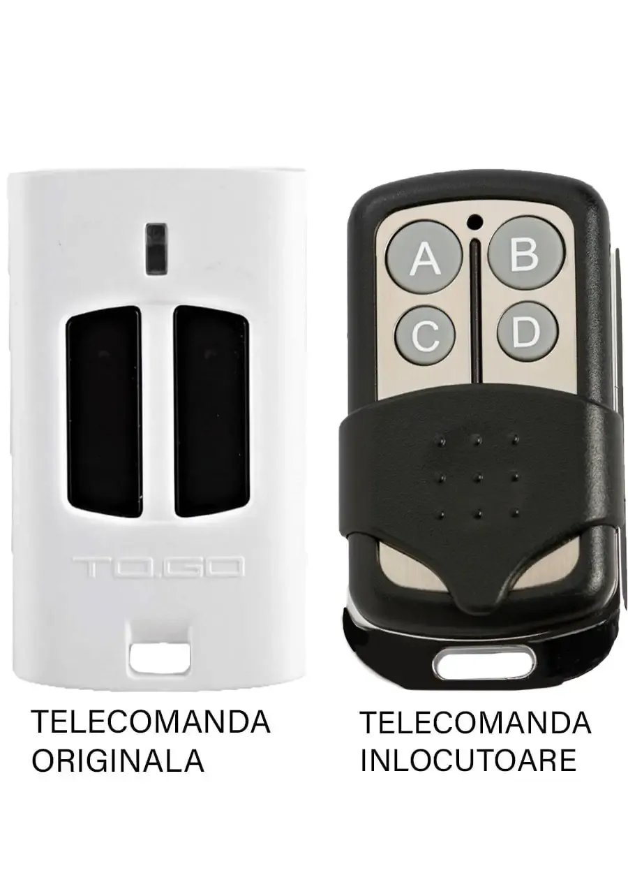 Telecomanda inlocuitoare 2 butoane frecventa 433.92MHz Beninca WP2 compatibila cu originalul (802)