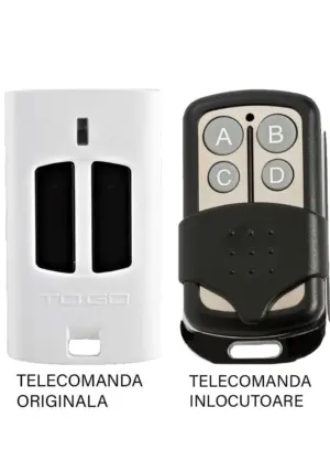 Telecomanda inlocuitoare 2 butoane frecventa 433.92MHz Beninca WP2 compatibila cu originalul (802)