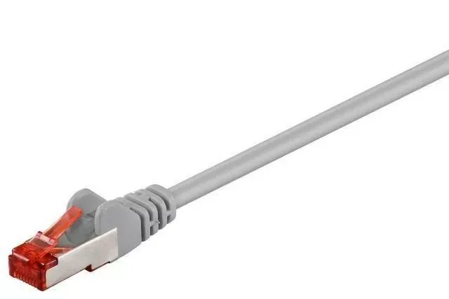 Cablu retea CAT6e PiMF SFTP 1m 2x RJ45 cupru ecranat gri Goobay