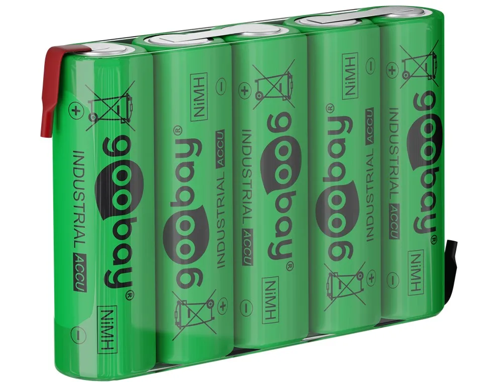 Pachet acumulatori 5x AA 2100mAh 6V Nickel-metal hybride NIMH Goobay