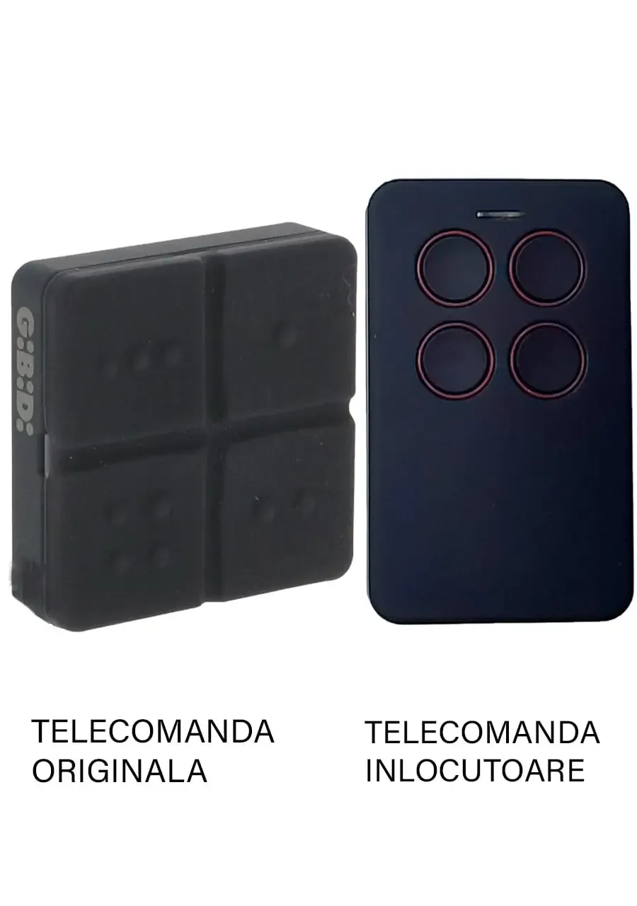 Telecomanda inlocuitoare poarta garaj de 2 si 4 canale cod saritor 433.92MHz Gibidi AU 3000 E Domino compatibila cu originalul (