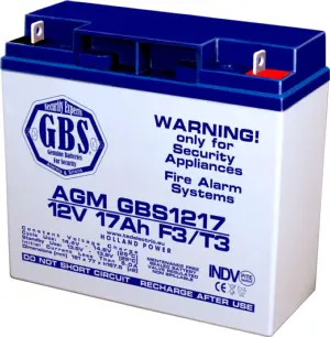 Acumulator AGM VRLA 12V 17Ah plumb acid 181x76x167mm T3 terminal GBS1217T3 TED002679