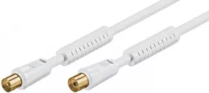 Cablu antena ecranat tata-mama 2.5m alb Goobay