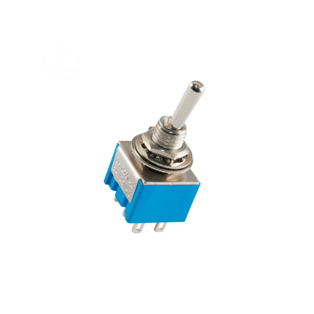 Comutator ON-OFF-ON cu retinere 2 circuite 3 pozitii 3A 250V incastrabil 6mm ST 305