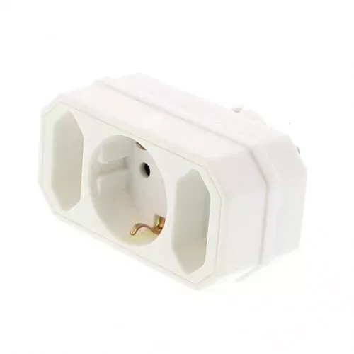 Stecher triplu mixt 1x SCHUKO +2x EURO Well